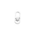 Mousqueton pivotant blanc pur avec anneau à ressort pour bricolage et sacs - Lot de 10 / Blanc