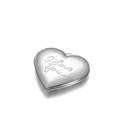 Silver heart locket necklace with I Love You engraving and polished finish surface - 29x29mm (5 Pieces/Pack) / White K/Silver