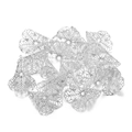 Silberne hohle Filigran-Blumenperlenkappen für DIY Vintage Haarnadeln - 23*28mm/20 Stück / Silber