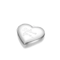Silver heart locket necklace pendant engraved with I Love You text in a metal finish - 29x29mm (5 Pieces/Pack) / Silver