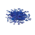 Iridescent blue and purple metallic letter sequins for DIY resin and nail art decoration - Laser Blue Alphabet