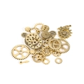 Assortiment antieke gouden tandwielen en horlogeonderdelen voor steampunk DIY-projecten - Antiek Goud