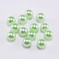Glänzende hellgrüne ABS-Imitationsperlen, lochlose runde Perlen für DIY-Schmuckherstellung - 5mm / Hellgrün