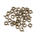 Bulk antique bronze metal spring ring clasps for jewelry necklaces and bracelets - 6mm (30 Pieces/Pack) / Antique Bronze