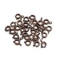 Antique bronze metal spring ring clasps for DIY jewelry and chain link accessories - Antique Red Copper