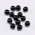 Makroaufnahme von polierten schwarzen runden Perlen für DIY Schmuck Bastelzubehör - 5mm / Schwarz