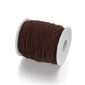 Deep bronze DIY metal O-chain roll for jewelry making on a white plastic spool - 3.2mm x 2m / Red Copper