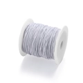 Roll of white elastic cord on plastic spool for DIY jewelry and garment sewing - Standard Thickness (1mm) / White