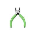 Flat nose jewelry pliers with nylon jaws and green non-slip handles for DIY wire crafting - Plastic Head Manual Pliers