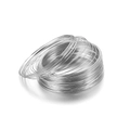 Stack of minimalist silver jewelry wire loops for DIY earring and necklace making - 0.6mm / 100 Loops/Pack / White K/Silver