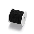 Spool of fine black elastic cord for DIY jewelry making and garment sewing projects - Standard Thickness (1mm) / Black