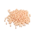 Macro detail of 2mm glass seed beads in pale beige with a glossy finish for DIY jewelry - 1800 Pieces (0.7mm Hole) / Nude