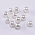Glossy white round ABS faux pearls for DIY jewelry making and craft accessories - 6mm / White