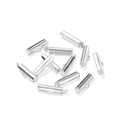Silver sliding tube clasp connector for multi-strand DIY jewelry and earrings - 10mm (50 Pieces/Pack) / Silver