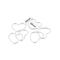 Detailed view of silver heart-shaped DIY resin frames measuring 19mm by 22mm - 30Pcs Pack / Silver Heart