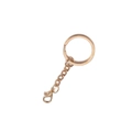 Golden plated alloy keychain set with split ring, short chain, and lobster clasp - Lobster Clasp Type 03 with Chain / 25mm (10 Pieces/Pack) / Gold