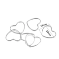 Silver heart-shaped metal frame jewelry DIY pendants in 19mm and 22mm sizes - 30Pcs Pack / Silver Heart