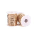 Detail of 1.6mm gold-plated copper curb chains wound on two white plastic spools for DIY - 1.6mm (5m/35g) Non-spool Pack / KC Gold (140SW-4K)