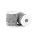 Silver bead chain accessory on spools for DIY jewelry making and body chain crafting - White K/Silver