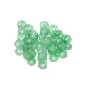 Macro view of translucent green acrylic beads with marble texture for DIY jewelry making - 6mm (10 Pieces/Pack) / Transparent Green