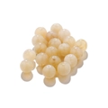 Macro shot of polished amber-like acrylic beads with smooth marbling for DIY jewelry - 6mm (10 Pieces/Pack) / Beige