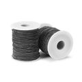 Gunmetal grey copper ball chain for DIY jewelry on white storage plastic spools - 1.5mm (5m/23g) / Gun Black