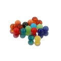 Vibrant assortment of polished acrylic faux amber beads with holes for DIY jewelry - 6mm (10 Pieces/Pack) / Multicolor