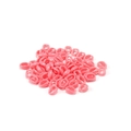 Close-up of pink acrylic oval link connectors for DIY jewelry and glasses chains - 16*11mm (50 Pieces/20g) / Pink