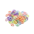 Colorful macaron acrylic C-links for DIY necklaces and mask chain jewelry accessories - 16mm x 12mm (100 Pieces/Pack) / Multicolor