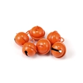 Set of six bright orange metal bell charms with top loops for DIY pets and crafts - 21.5*18mm (6 Pieces/Pack, 16g) / Orange