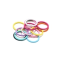 Dettaglio di anelli portachiavi colorati in metallo e anelli piatti per accessori fai-da-te - φ30mm / Multicolore
