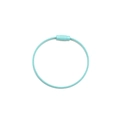 Durable Tiffany Blue coated steel wire keychain ring with secure screw lock mechanism - Lake Green