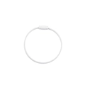 White coated steel wire key ring with a non-slip screw lock for secure fastening - White