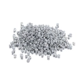 Silver cylinder Delica glass beads for DIY jewelry making and beaded tassels - 1800 Pieces (0.7mm Hole) / Light Gray