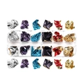 Set de 12 rejillas con copos de papel metalizado oro y plata para manualidades y resina - Seis colores