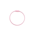Pink coated steel wire key ring with a secure screw lock connector for DIY organizers - Pink