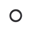 Détail d'un anneau ressort en métal noir brillant pour porte-clés et accessoires sacs - 25*3.7mm (Pack de 5) / Noir