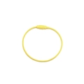Durable yellow candy-colored steel wire keychain ring with a secure screw lock closure - Yellow