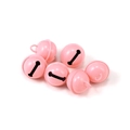 Set mit sechs rosa Metallglocken mit glatter Oberfläche für Halsbänder und Zubehör - 21.5*18mm (6 Stück/Packung, 16g) / Rosa