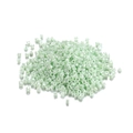 Stack of 2mm light green glass seed beads with a soft pearlescent finish for DIY jewelry - 1800 Pieces (0.7mm Hole) / Macaron Green