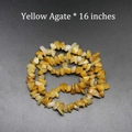 Irregular yellow agate stone beads on 16-inch strand for DIY jewelry making - Yellow Agate