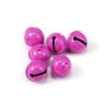 Set of six glossy purple metal bells with top hanging loops for pet collars and DIY crafts - 21.5*18mm (6 Pieces/Pack, 16g) / Rose Red