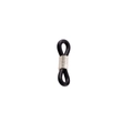 Detail of black rubber eyeglass chain connector with silver metal spring coil - 22*6mm (50 Pieces/Pack) / Black