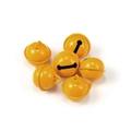 Set of six yellow painted metal jingle bells for DIY crafts and pet collar accessories - 21.5*18mm (6 Pieces/Pack, 16g) / Yellow
