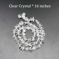 Irregular clear crystal bead strand 16 inches for DIY jewelry making supplies - Clear Crystal
