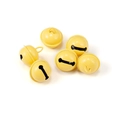 Set of five bright yellow metal cat and dog collar bells for pet jewelry accessories - 21.5*18mm (6 Pieces/Pack, 16g) / Light Yellow