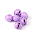 Set of 6 purple matte metal bells for DIY crafts, keychains and pet accessories - 21.5*18mm (6 Pieces/Pack, 16g) / Light Purple