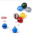 Size diagram of 22mm colorful metal bells for pet collars and DIY craft accessories - 21.5*18mm (6 Pieces/Pack, 16g) / Multicolor
