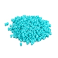 Vibrant cyan 2mm glass seed beads for DIY jewelry making and beaded tassels - 1800 Pieces (0.7mm Hole) / Lake Blue