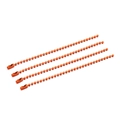 Fünf 11cm orangefarbene Metall-Kugelkettchen mit Verschluss für DIY-Schmuck und Anhänger - 11.5cm * 2.4mm (20 Stück/Packung) / Orange